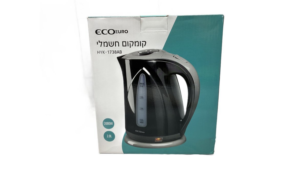 קומקום חשמלי פלסטיק 2 ליטר שחור