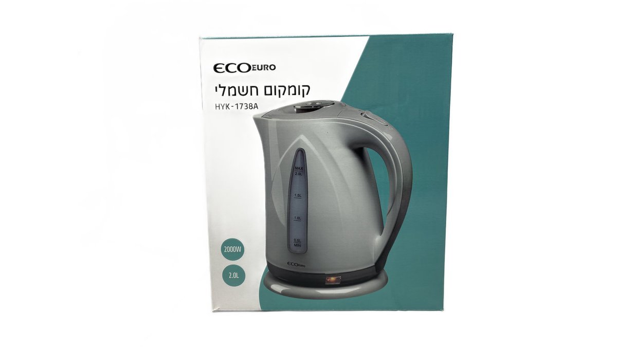 קומקום חשמלי פלסטיק לבן 2 ליטר