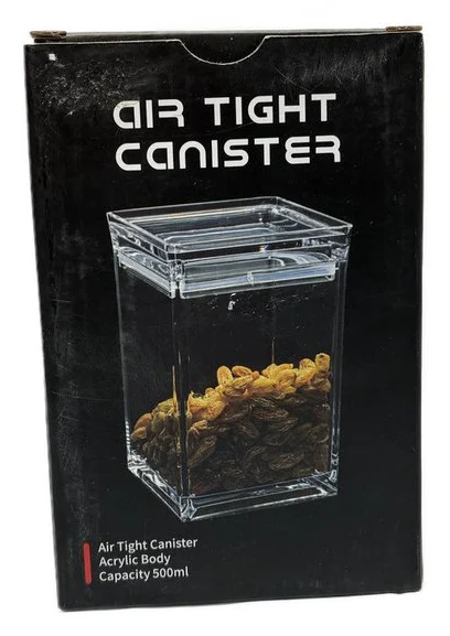 צנצנת אטומה מרובעת בינונית